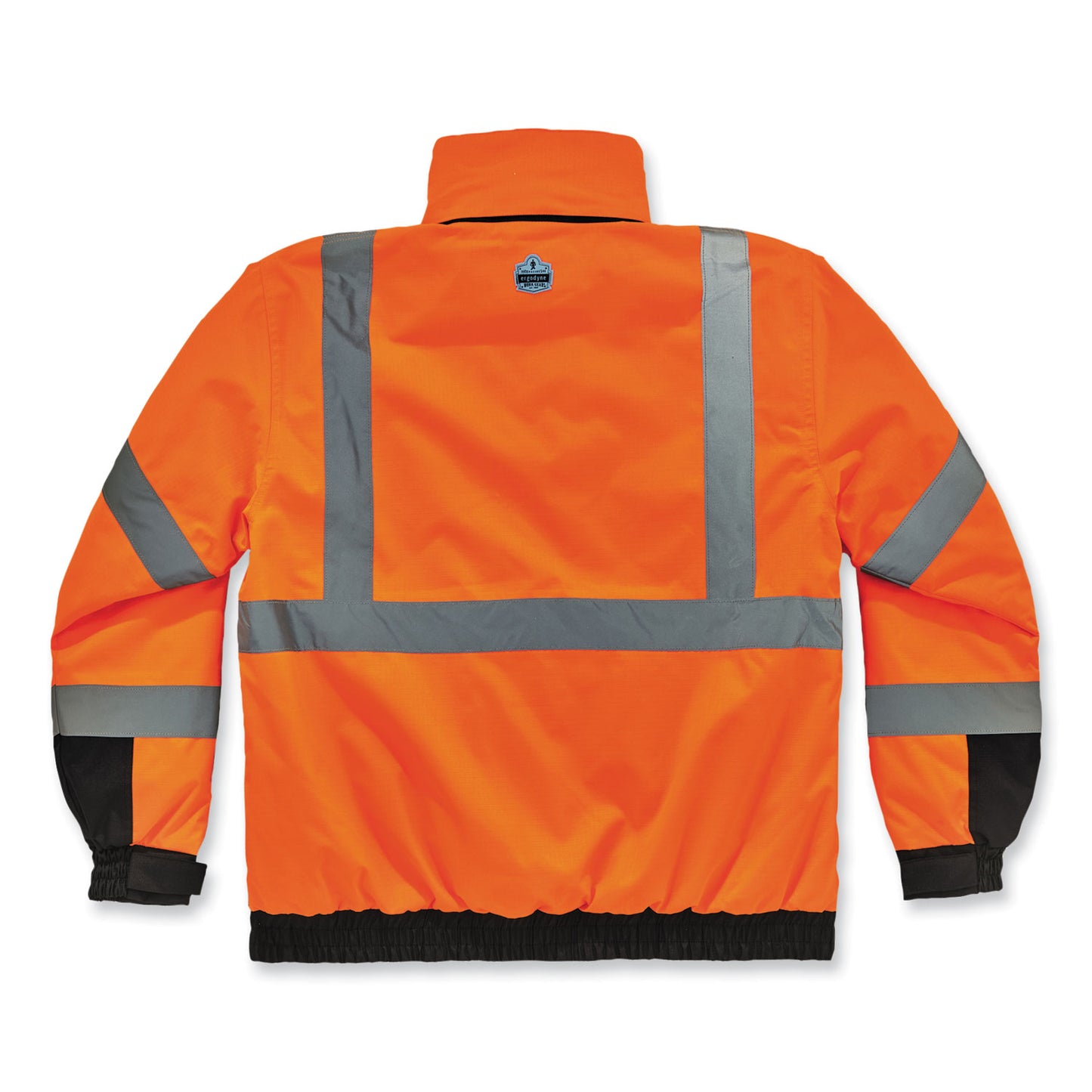 GloWear 8381 Class 3 Hi-Vis 4-in-1 Quilted Bomber Jacket, Orange, X-Large