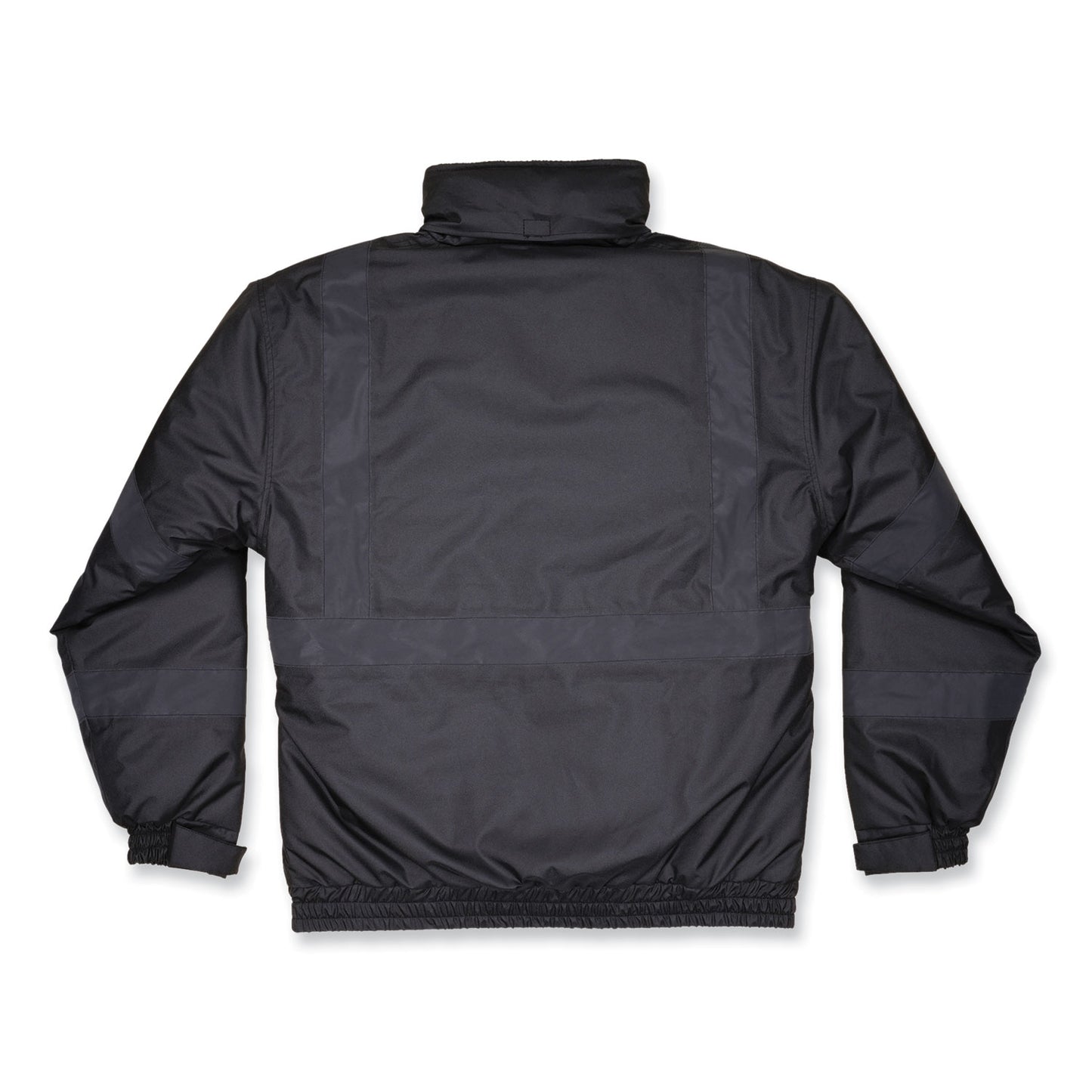 GloWear 8377EV Non-Certified Hi-Vis Quilted Bomber Jacket, Black, 4X-Large
