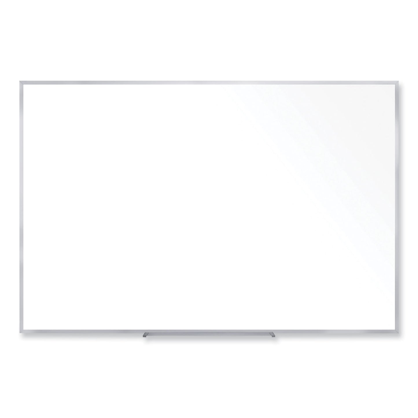 Non-Magnetic Whiteboard with Aluminum Frame, 72.63" x 48.47", White Surface, Satin Aluminum Frame
