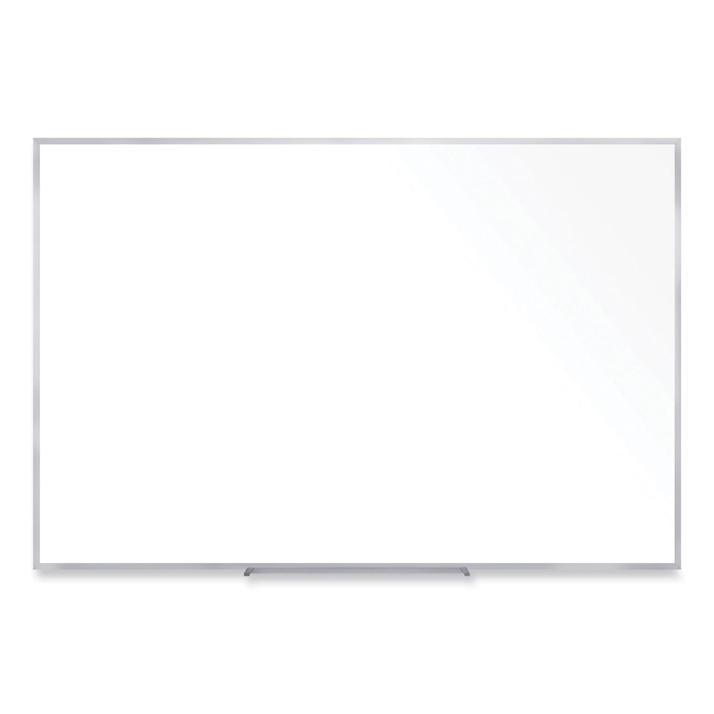 Non-Magnetic Whiteboard with Aluminum Frame, 96.63" x 48.47", White Surface, Satin Aluminum Frame