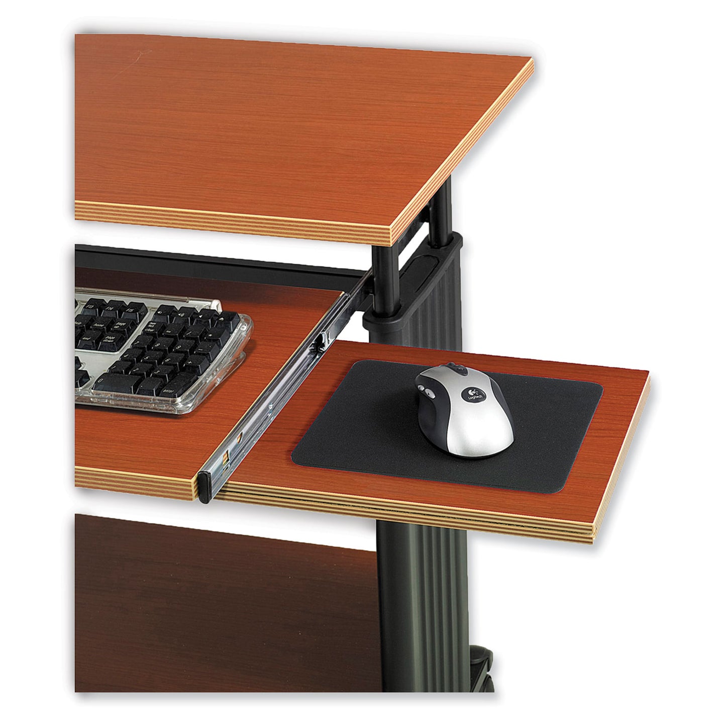 Muv Standing Desk, 29.5" x 22" x 45", Cherry