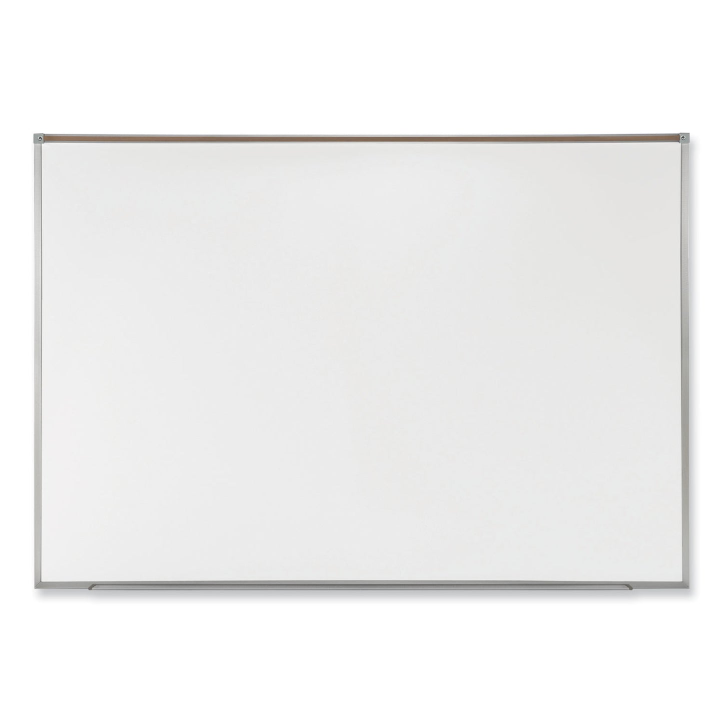 Proma Magnetic Porcelain Projection Whiteboard with Aluminum Frame, 72.5" x 48.5", White Surface, Satin Aluminum Frame