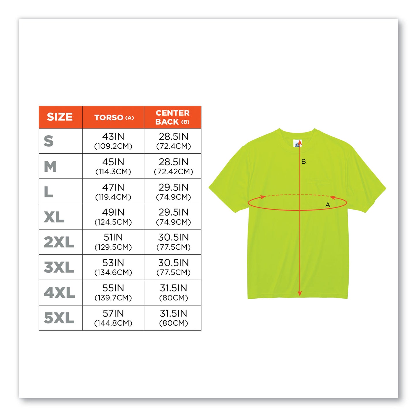 GloWear 8089 Non-Certified Hi-Vis T-Shirt, Small, Lime