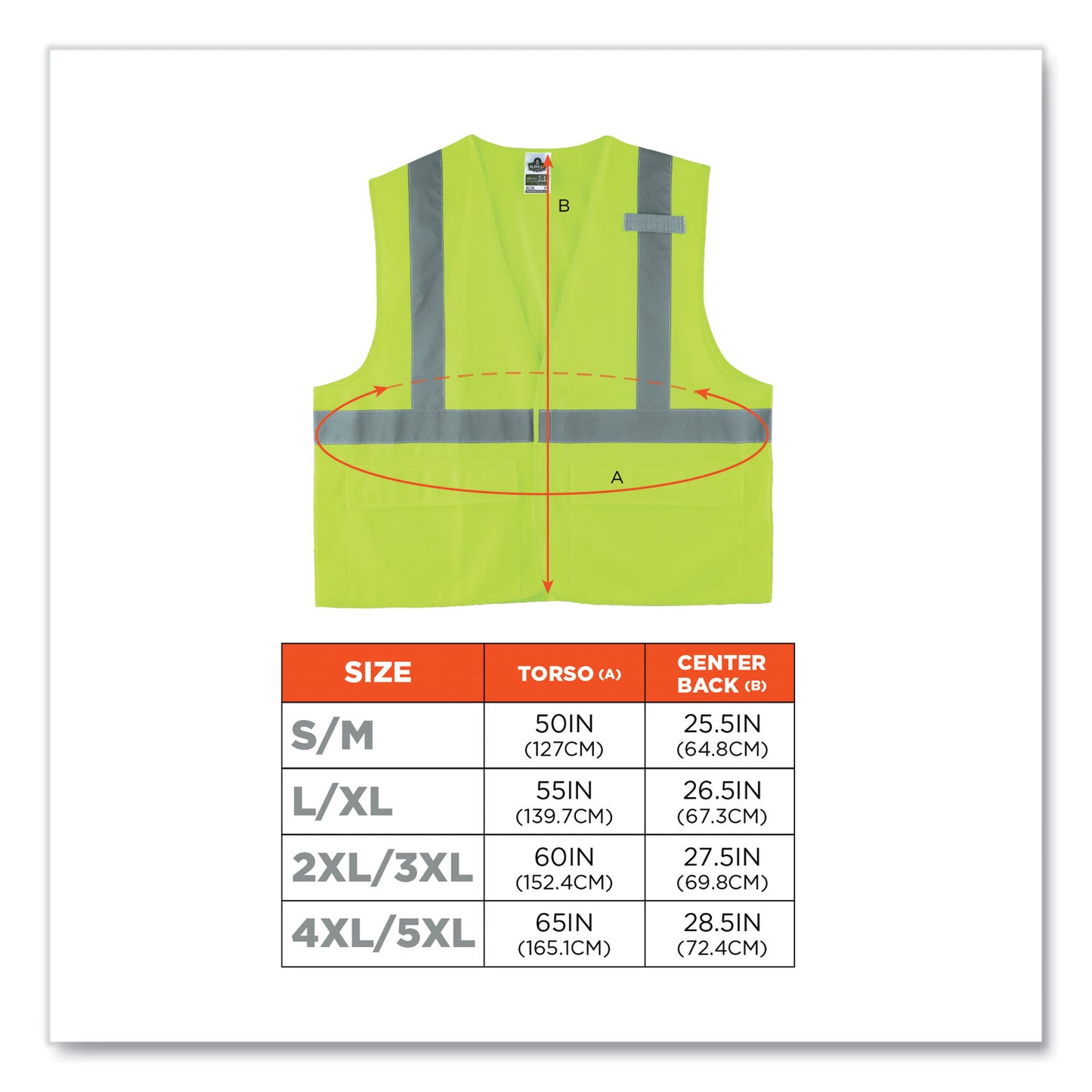 GloWear 8225HL Class 2 Standard Solid Hook and Loop Vest, Polyester, Lime, 2X-Large/3X-Large