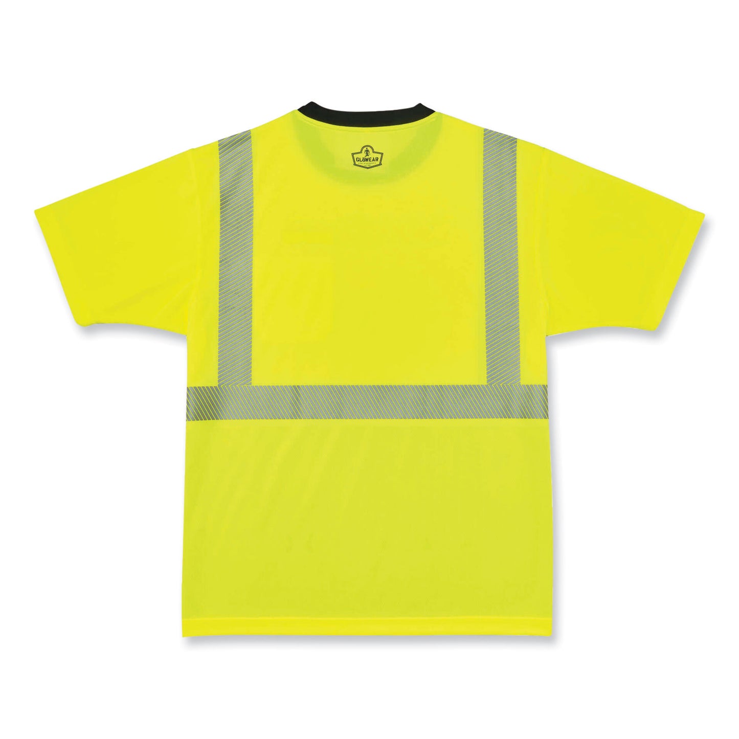GloWear 8280BK Class 2 Performance T-Shirt with Black Bottom, X-Large, Lime