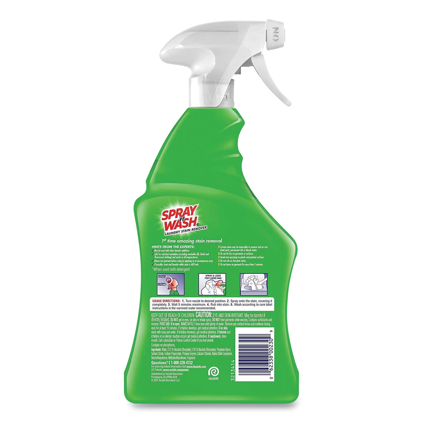 Stain Remover, Unscented, 22 oz Spray Bottle