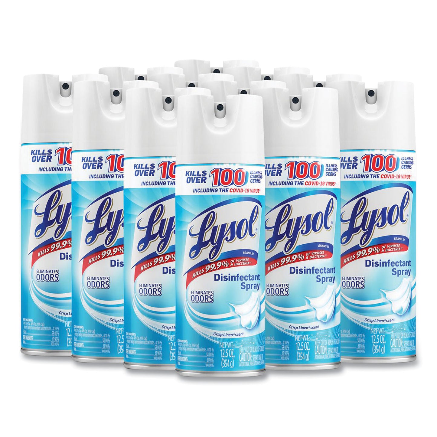 Disinfectant Spray, Crisp Linen Scent, 12.5 Oz Aerosol Spray