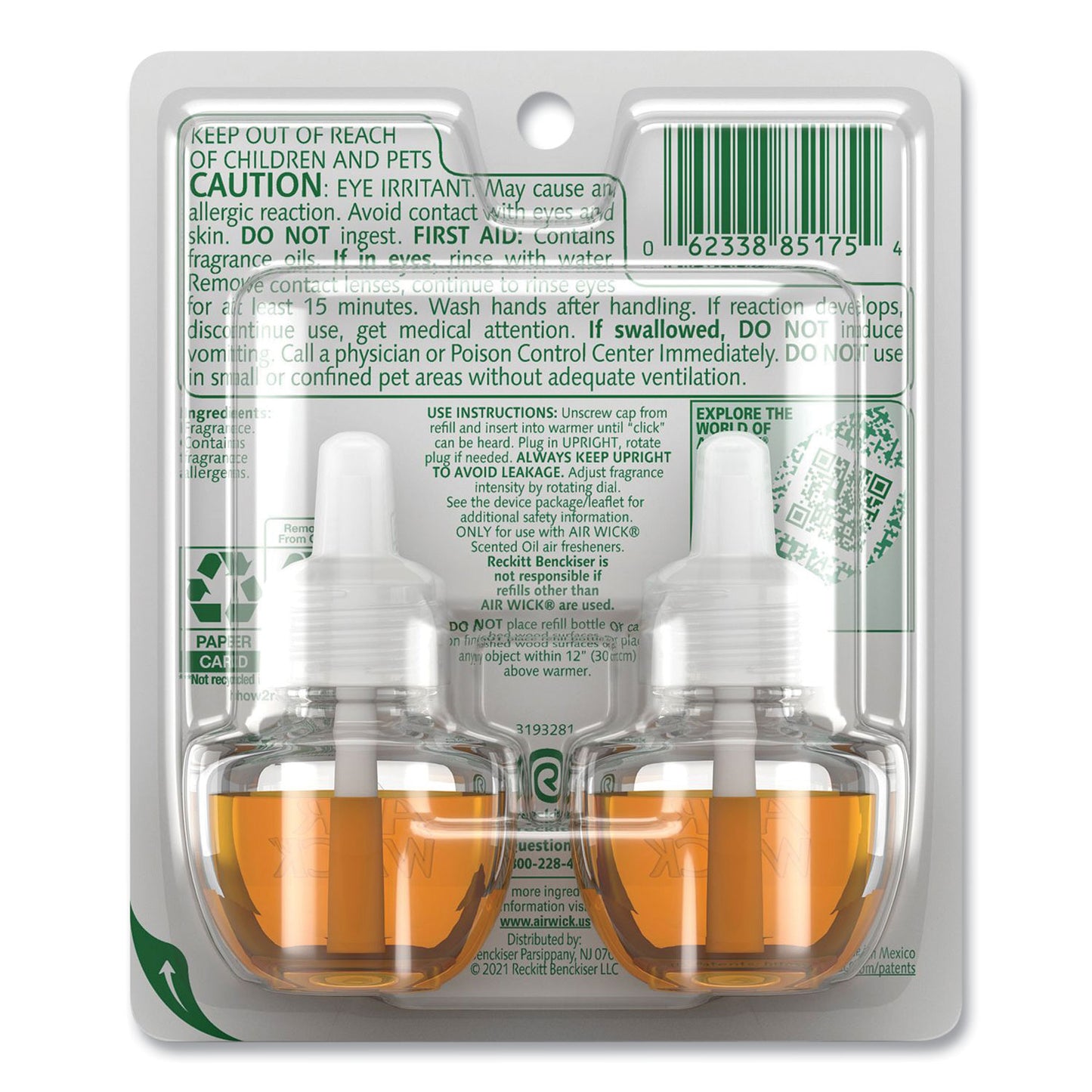 Scented Oil Twin Refill, Hawaii Exotic Papaya and Hibiscus Flower, 0.67 oz Refill