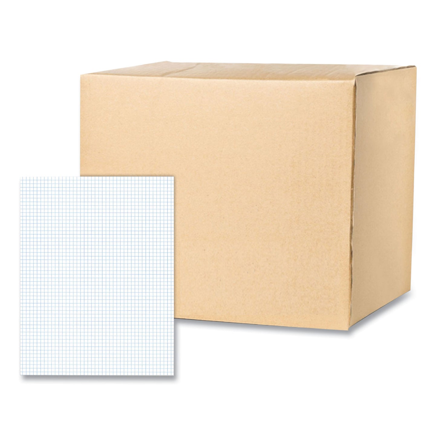 Gummed Pad, Quadrille Rule (5 sq/in), (50) White 8.5 x 11 Sheets, 72/Carton