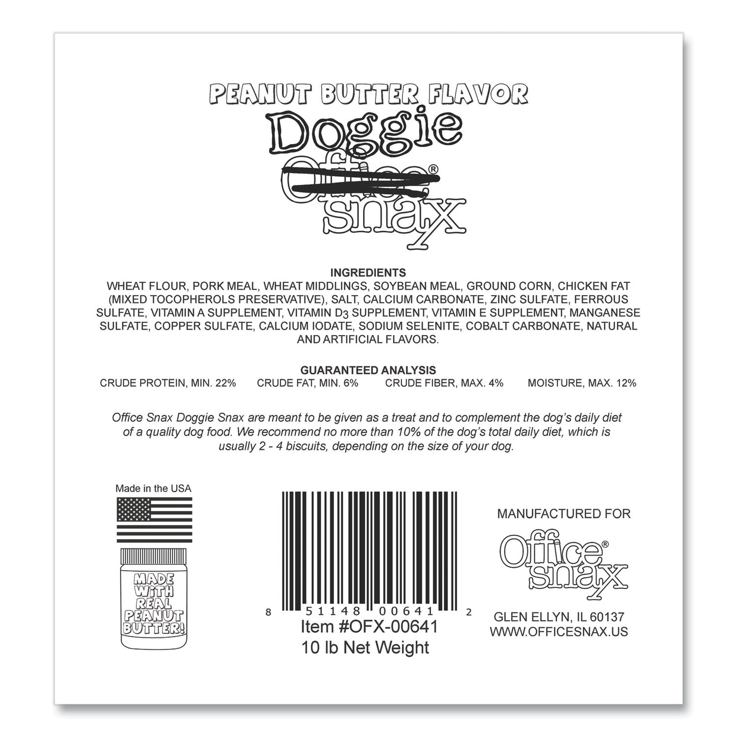 Doggie Biscuits, Peanut Butter, 10 lb Box