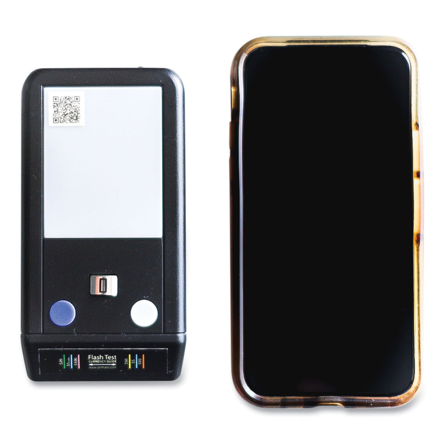 FlashTest Counterfeit Detector for USD, 3 Detection Methods, 2.5" x 4.5" x 0.8", Black