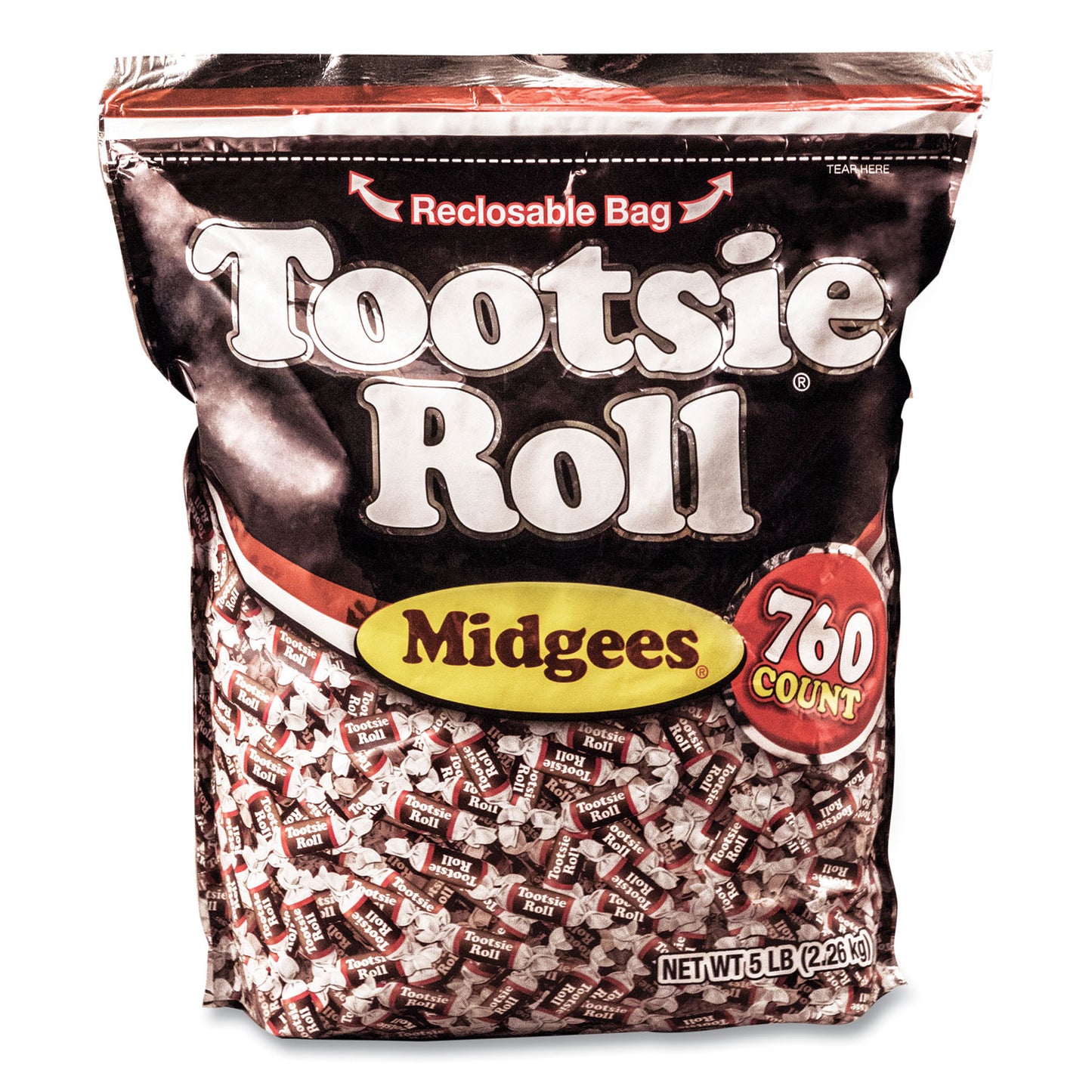 Midgees, Chocolate, 5 lb Bag, 760 Pieces
