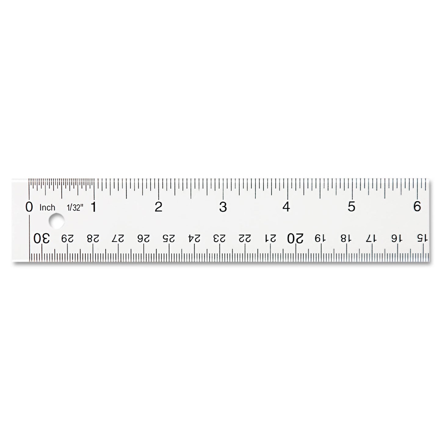 Clear Flexible Acrylic Ruler, Standard/metric, 12" Long, Clear