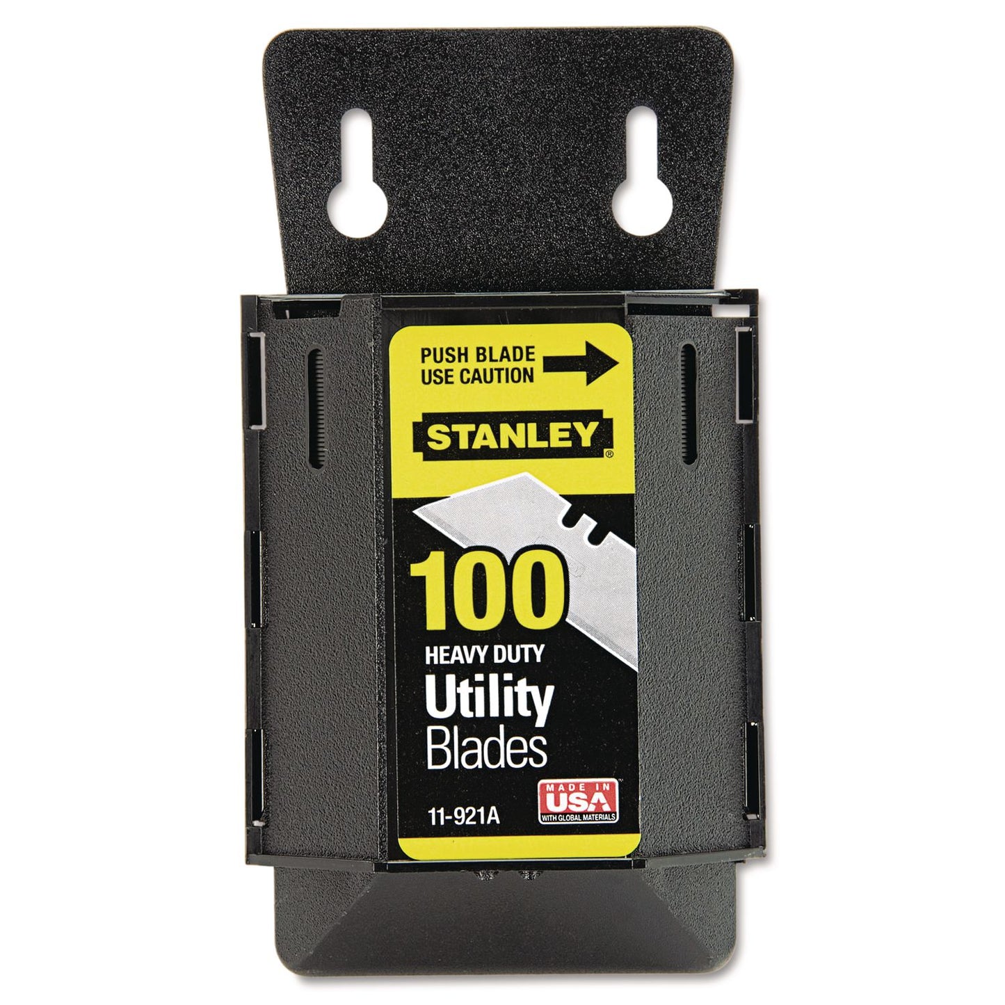Wall Mount Utility Knife Blade Dispenser with Blades, 100/Pack