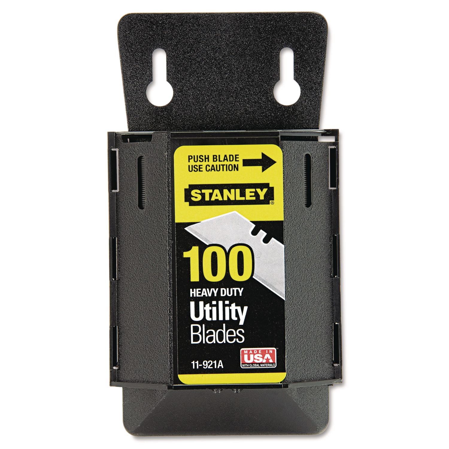 Wall Mount Utility Knife Blade Dispenser with Blades, 100/Pack