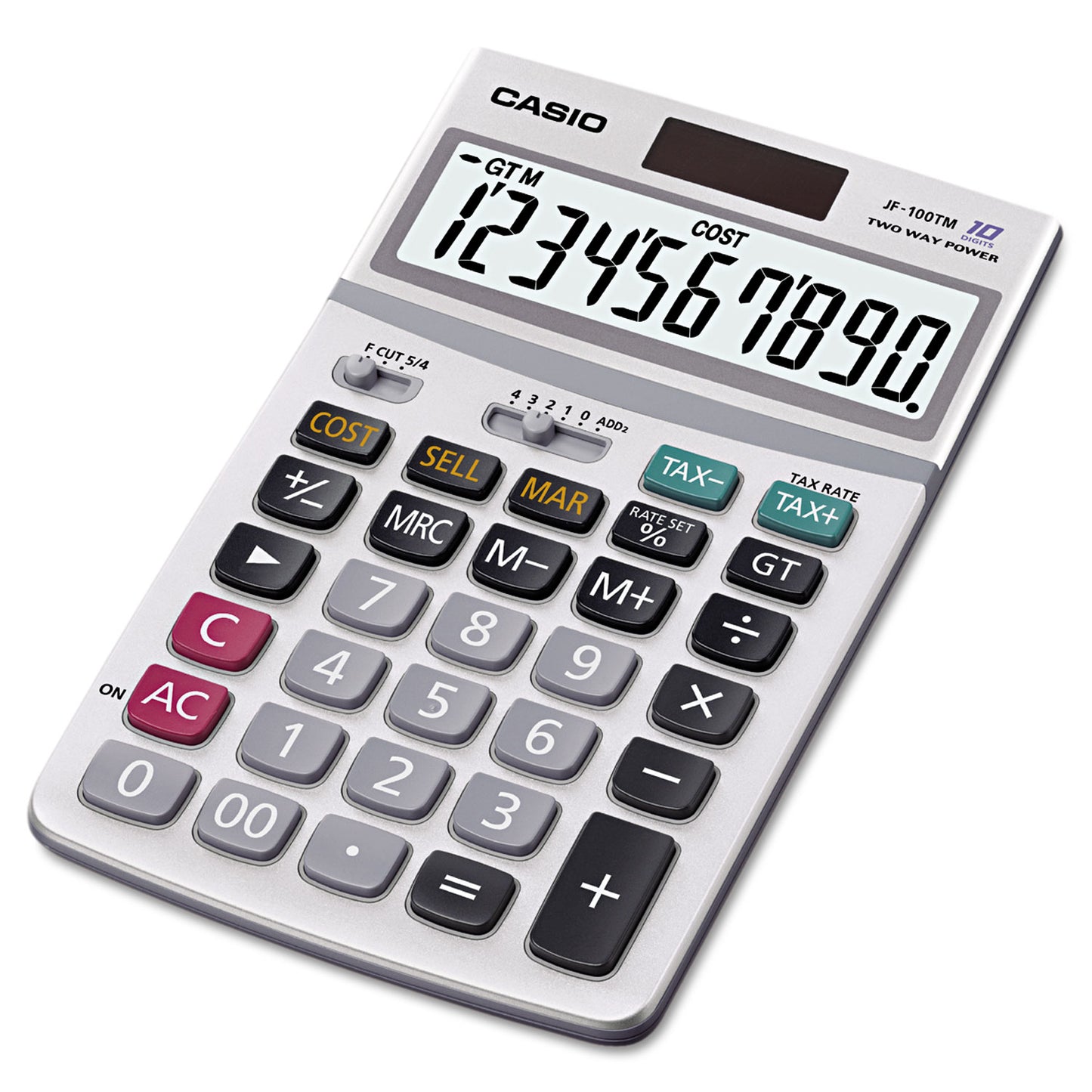 Jf100ms Desktop Calculator, 10-Digit Lcd