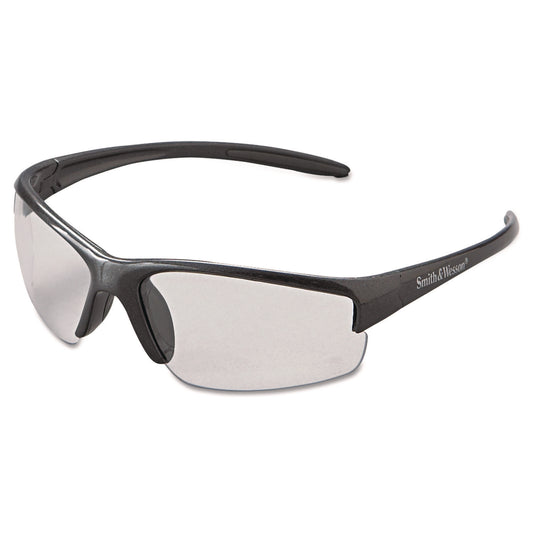 Equalizer Safety Glasses, Gunmetal Half Frame, Clear Dual Lens