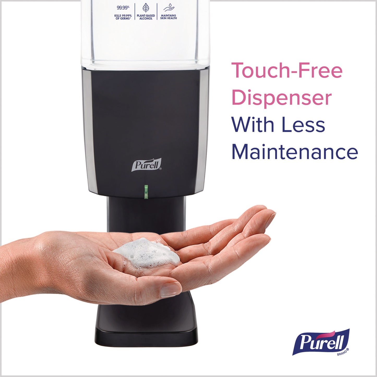 ES10 Automatic Hand Sanitizer Dispenser, 4.33 x 3.96 x 10.31, Graphite