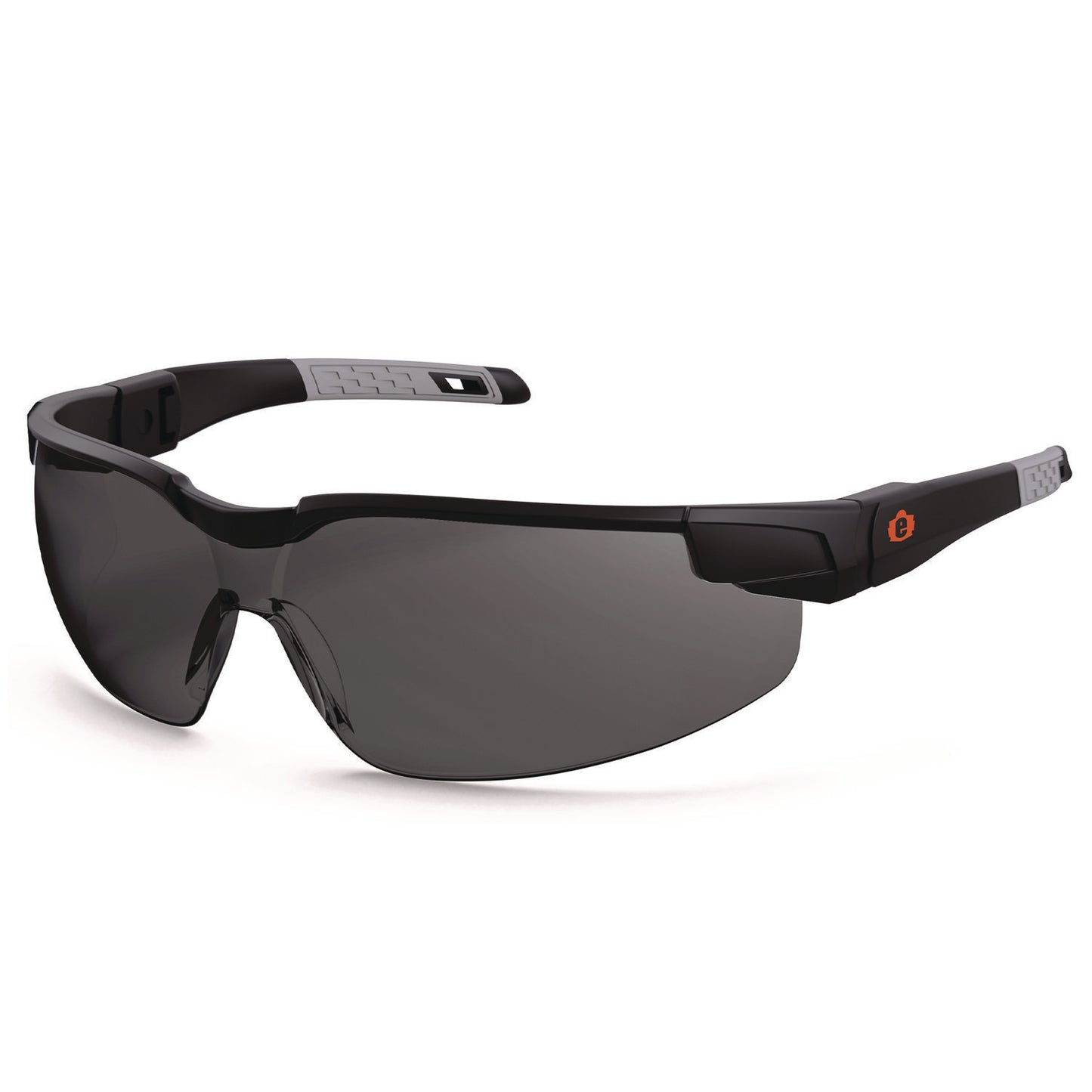 Skullerz DELLENGER Safety Glasses with Adjustable Temples, Matte Black Half Frame, Smoke Single Lens