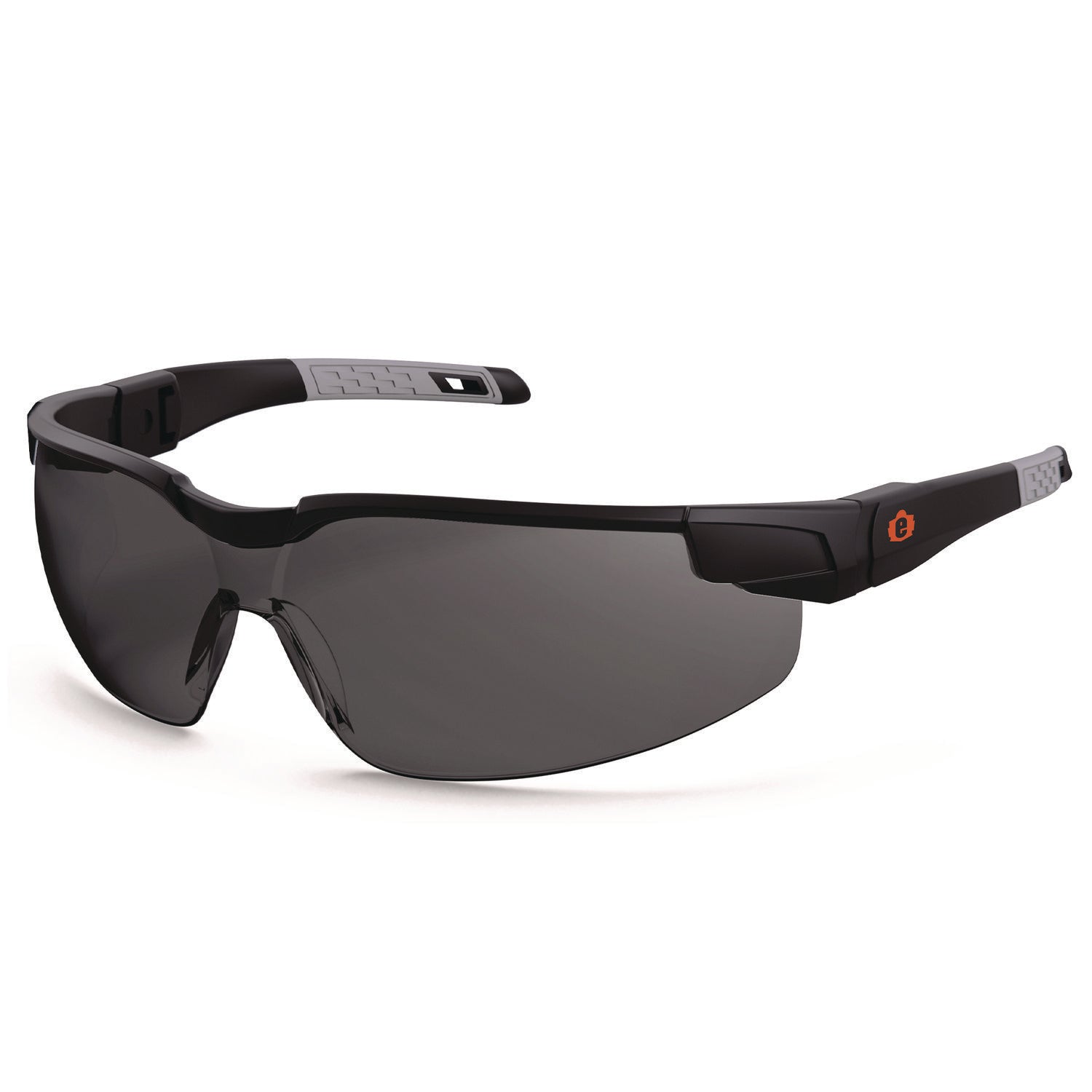 Skullerz DELLENGER Safety Glasses with Adjustable Temples, Matte Black Half Frame, Smoke Single Lens