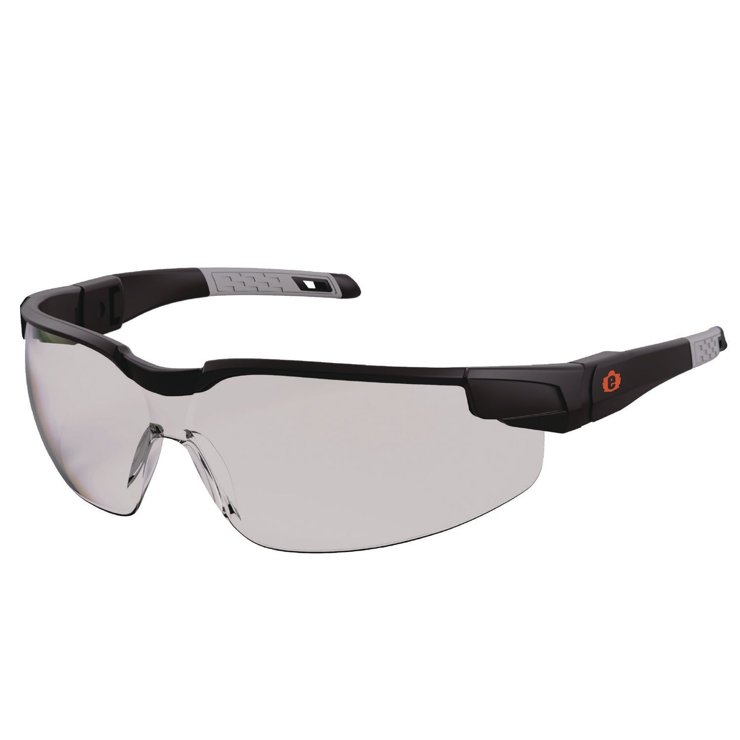 Skullerz DELLENGER Anti-Scratch Anti-Fog Safety Glasses, Adjustable Temples, Matte Black Half Frame, Clear Single I/O Lens