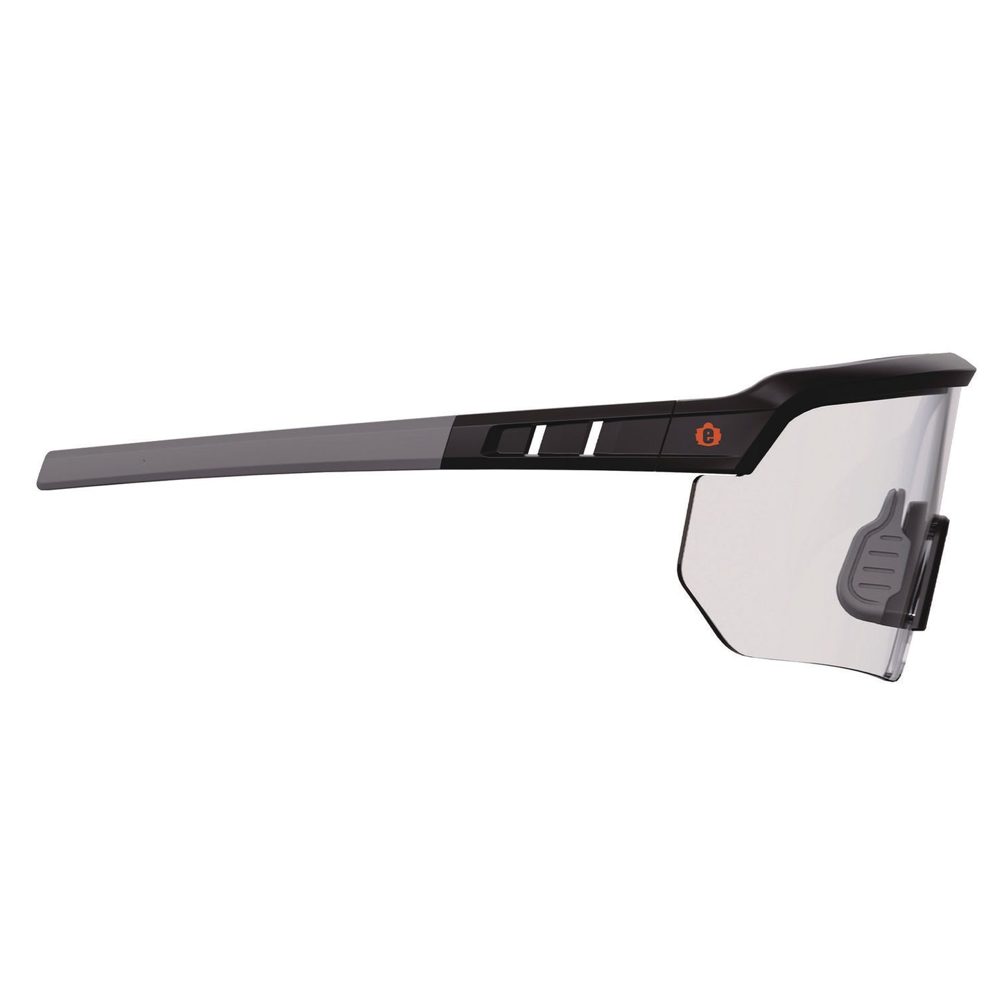 Skullerz AEGIR Anti-Scratch Enhanced Anti-Fog Safety Glasses, Matte Black Half Frame, Clear Single Lens