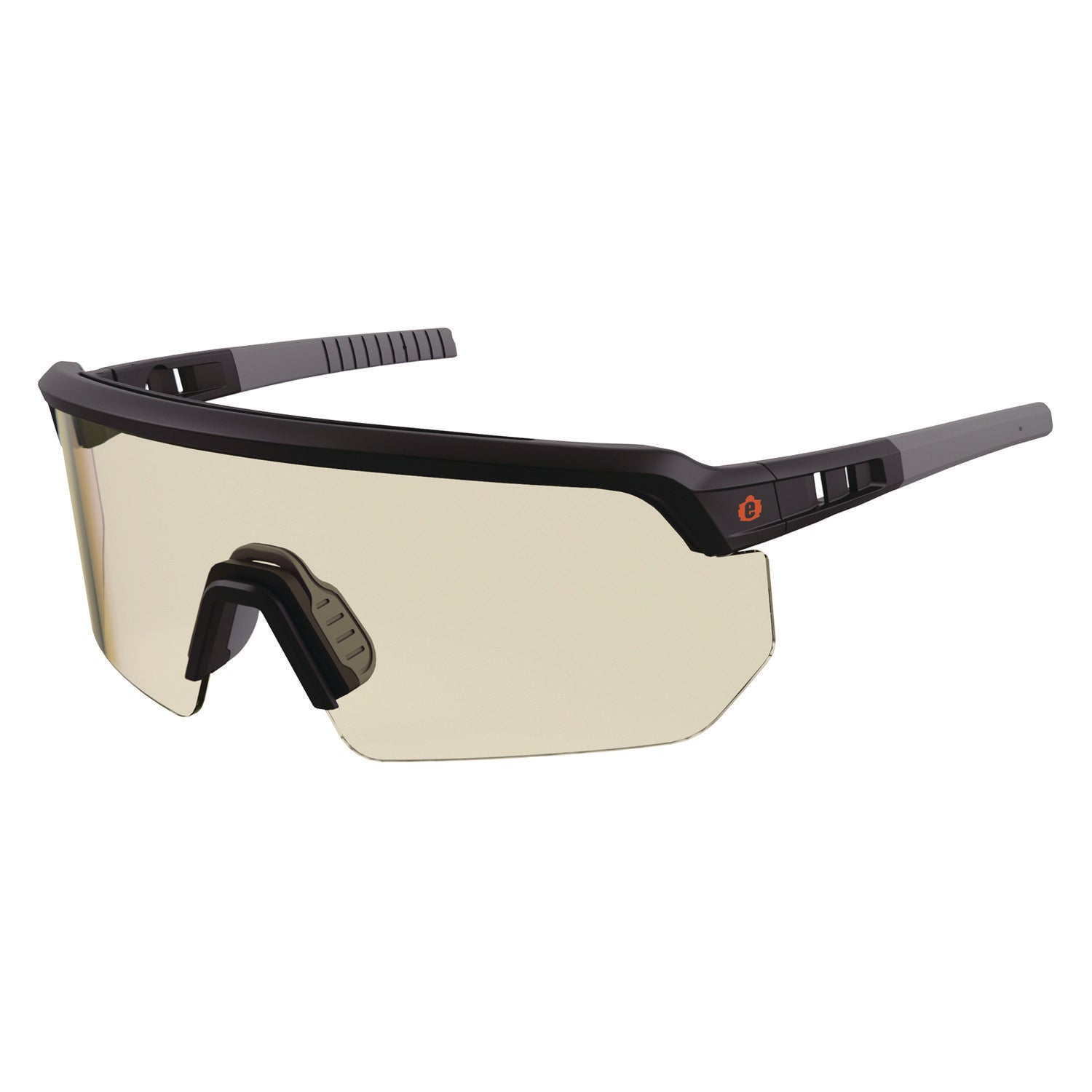 Skullerz AEGIR Anti-Scratch Enhanced Anti-Fog Safety Glasses, Matte Black Half Frame, Clear Single I/O Lens