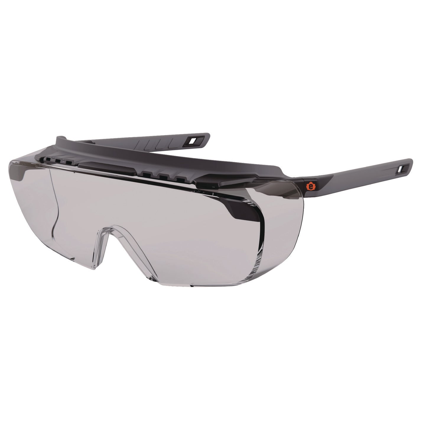 Skullerz OSMIN Safety Glasses, Matte Black Half Frame OTG, Clear Single I/O Lens