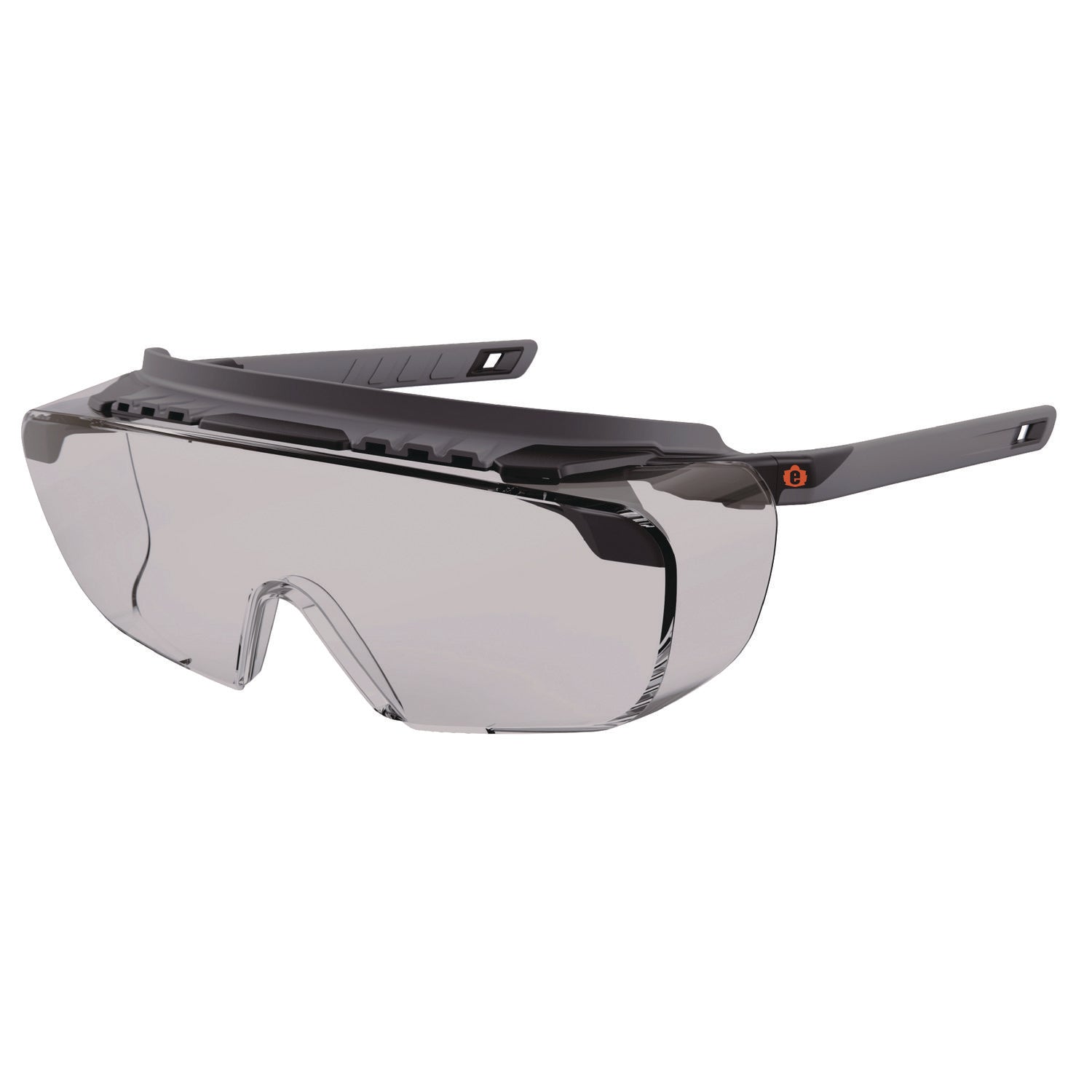 Skullerz OSMIN Safety Glasses, Matte Black Half Frame OTG, Clear Single I/O Lens