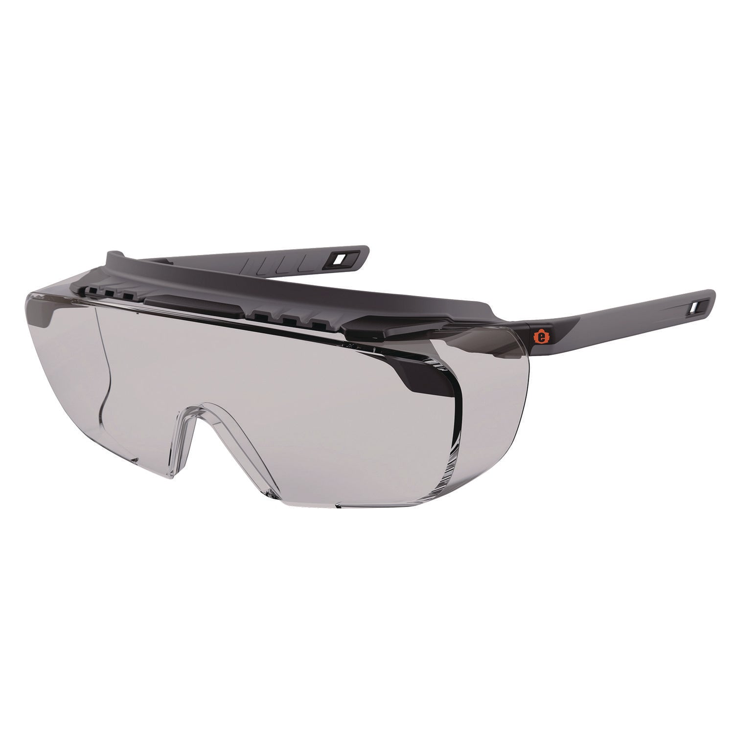 Skullerz OSMIN Anti-Scratch Enhanced Anti-Fog Safety Glasses, Matte Black Half Frame OTG, Clear Single I/O Lens