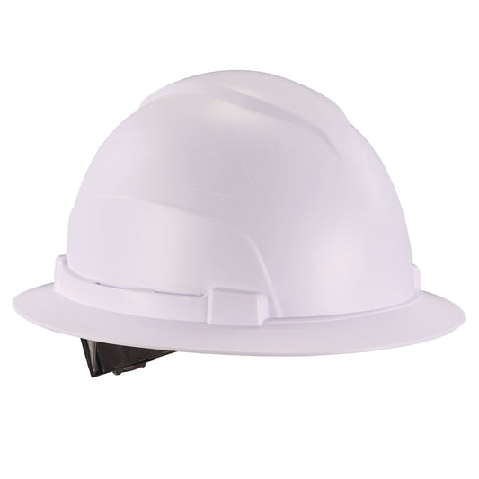 Skullerz 8969 Class E Lightweight Full Brim Hard Hat, 6-Point Standard Ratchet, One Size Fits Most (6.5 to 8), White