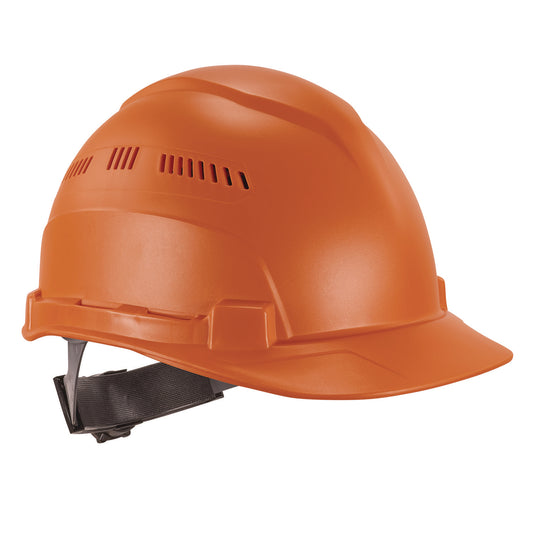Skullerz 8966 Class C Lightweight Cap-Style Hard Hat with Adjustable Venting, 6-Point Ratchet, One Size Fits Most, Orange