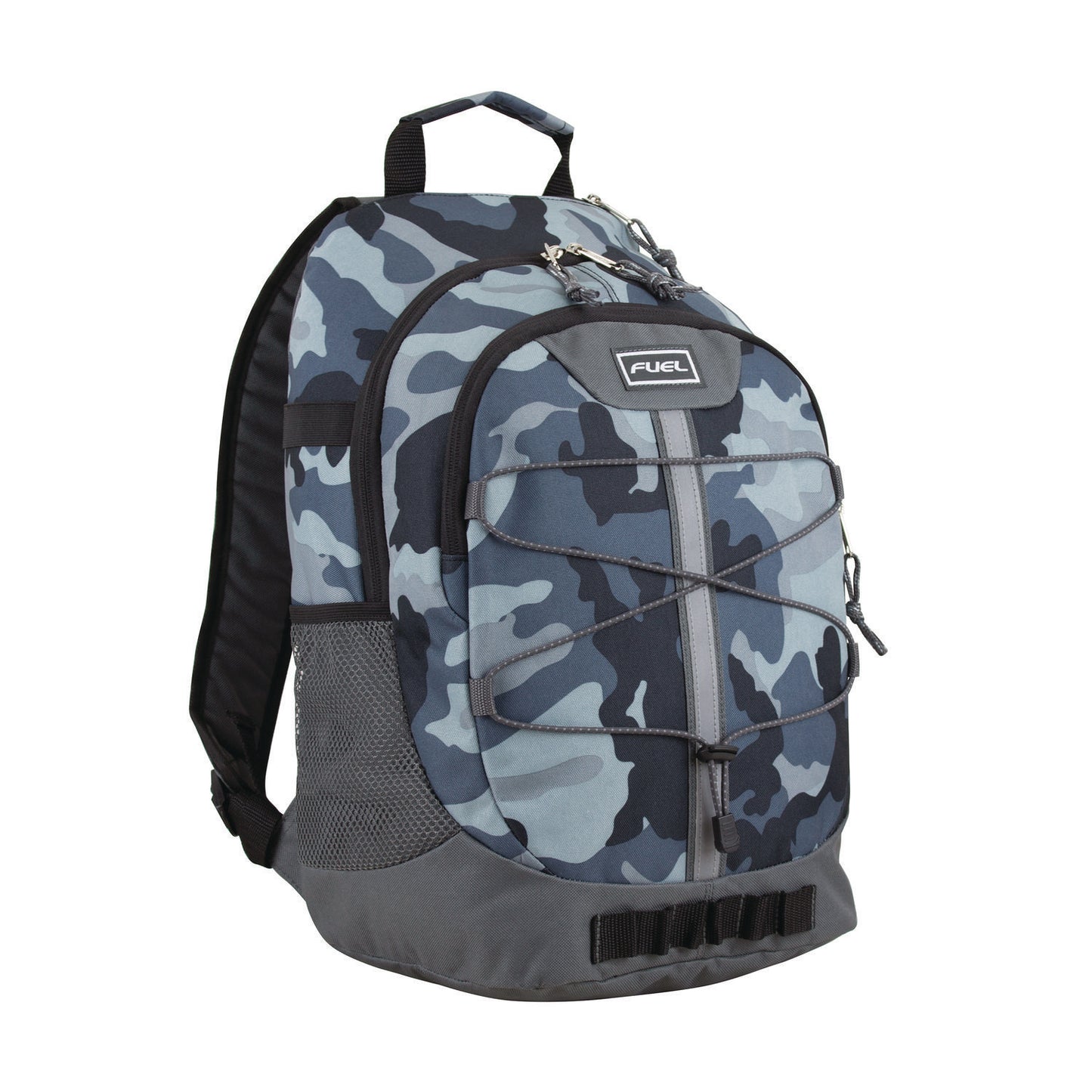 Terra Sport Bungee Backpack, 15.5", 12.5 x 7.75 x 18, Midnight Camo
