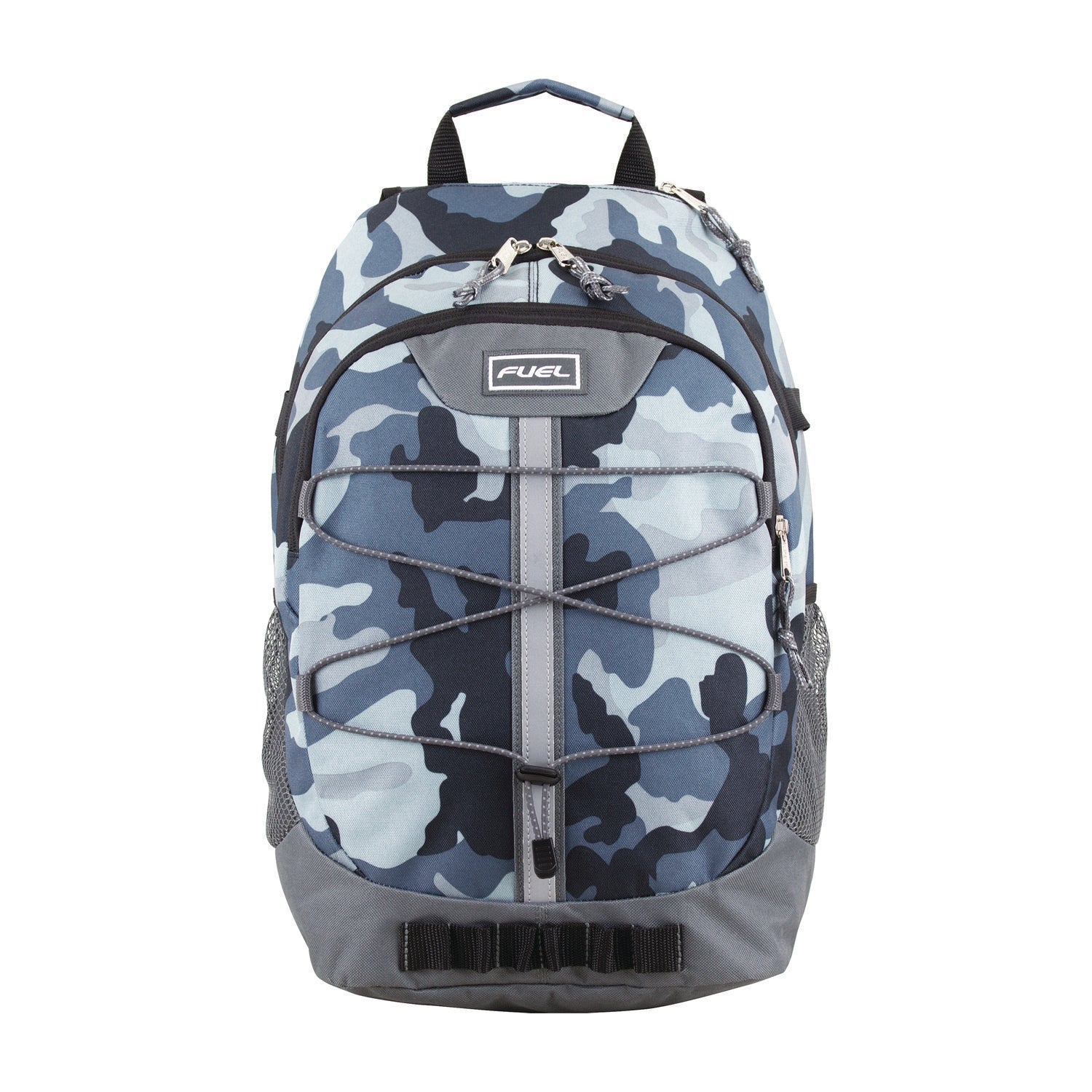 Terra Sport Bungee Backpack, 15.5", 12.5 x 7.75 x 18, Midnight Camo