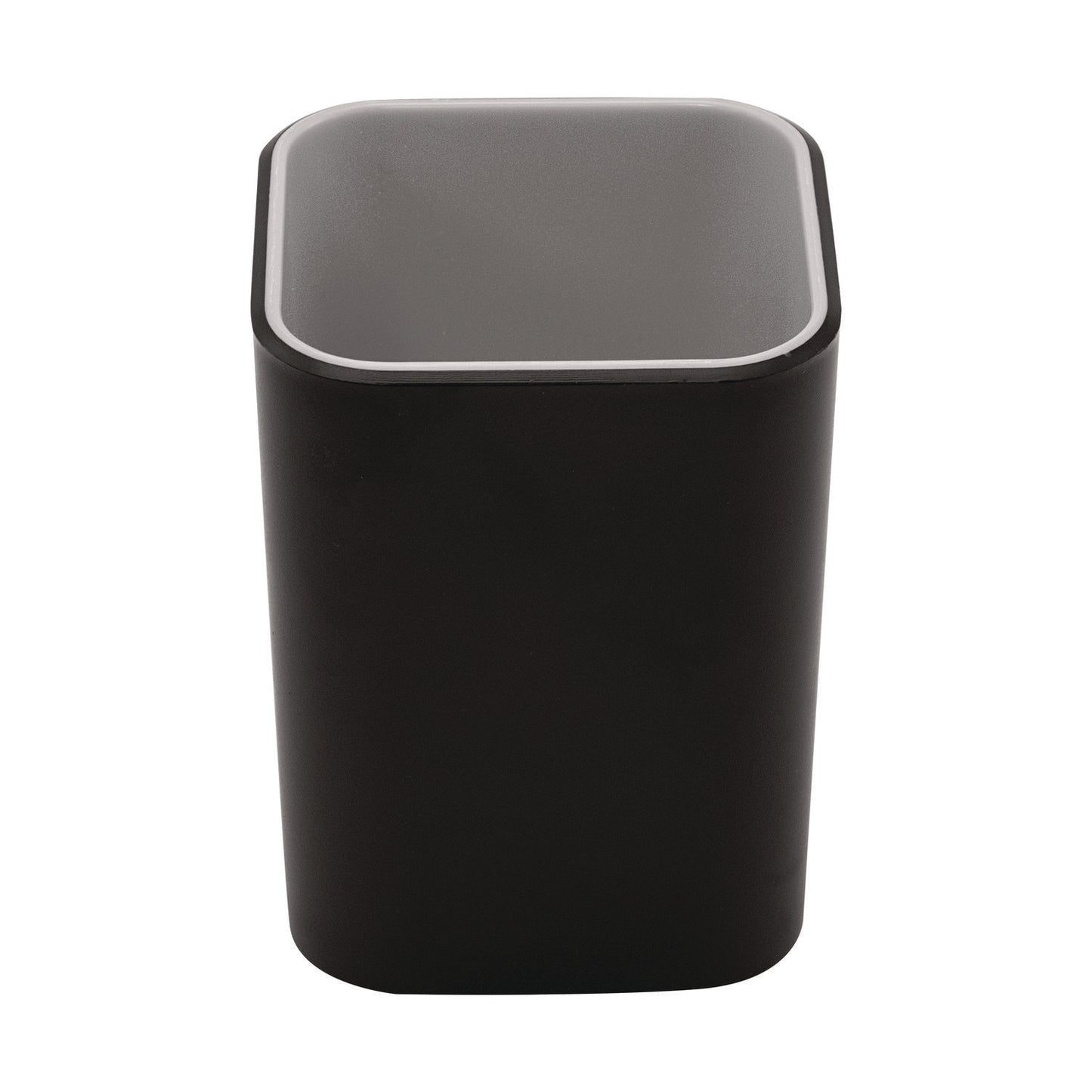 Fusion Pencil Cup, Plastic, 2.99 x 2.99 x 3.96, Black/Gray