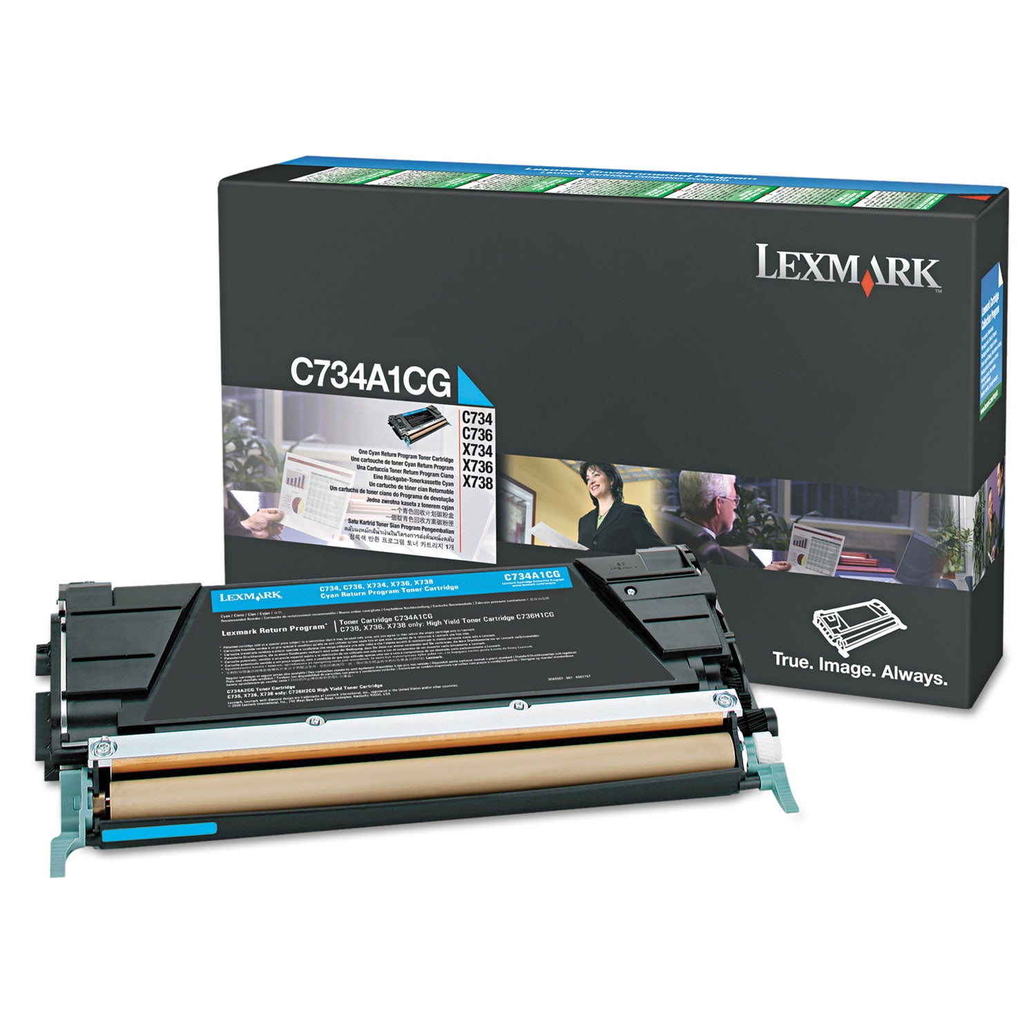 X748h1cg Return Program High-Yield Toner, 10,000 Page-Yield, Cyan