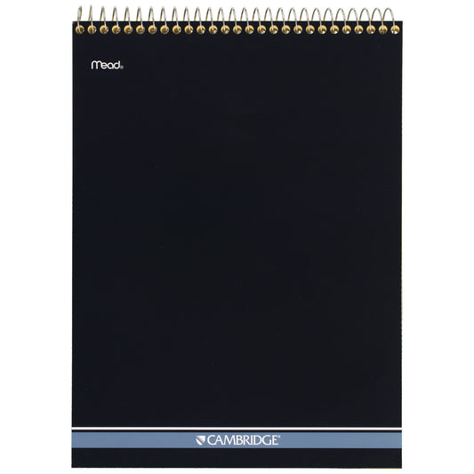Stiff-Back Wire Bound Notepad, Canary/Blue Cover, Wide/Legal Rule, (70) Canary Yellow 8.5 x 11 Sheets