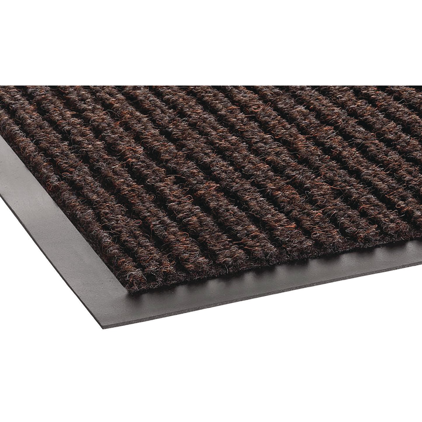 Needle-Rib Wiper/Scraper Mat, Rectangular, Brown Ribbed Surface, 36" x 60"