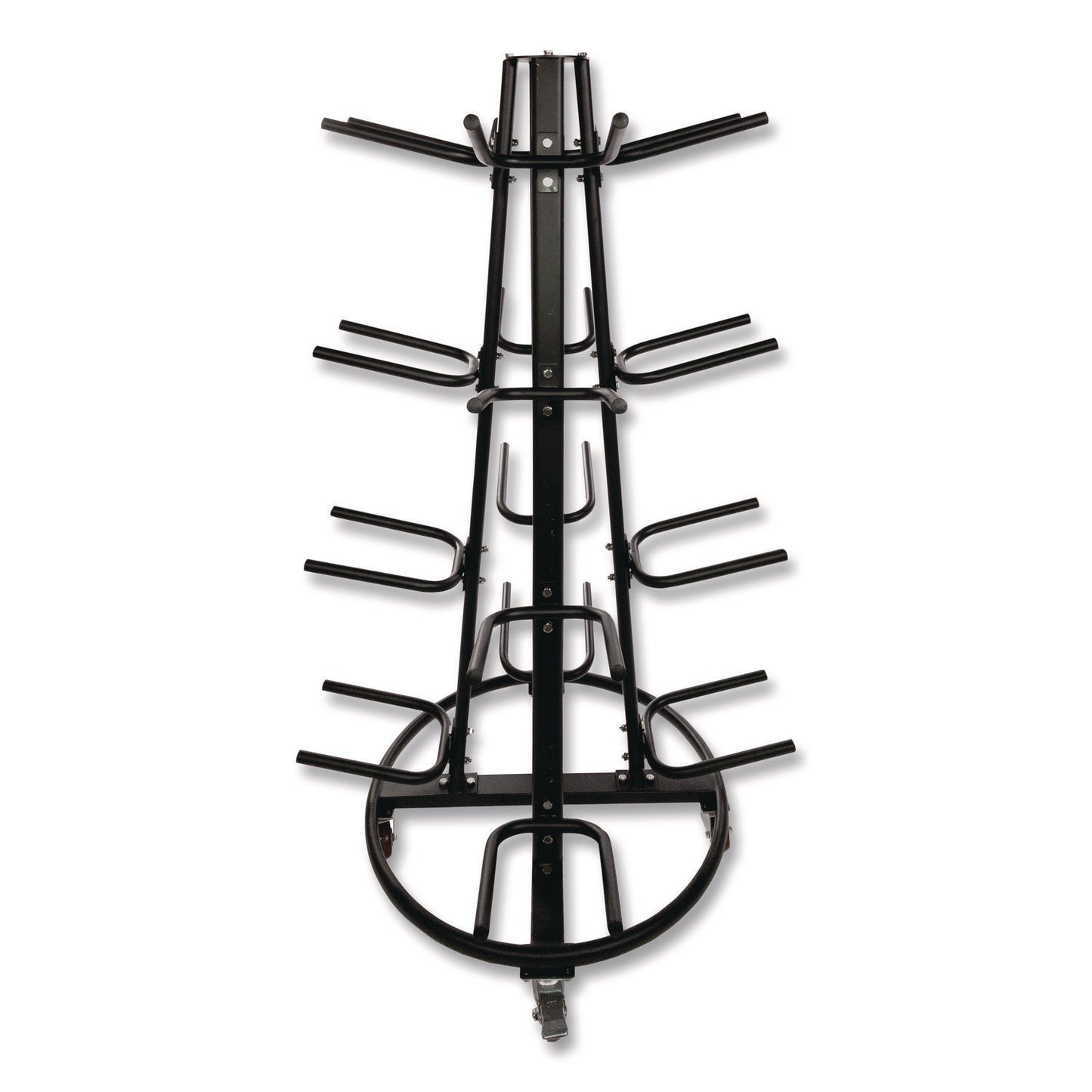 Champion Sports Round Medicine Ball Tree, 31" x 31" x 66.5", Black