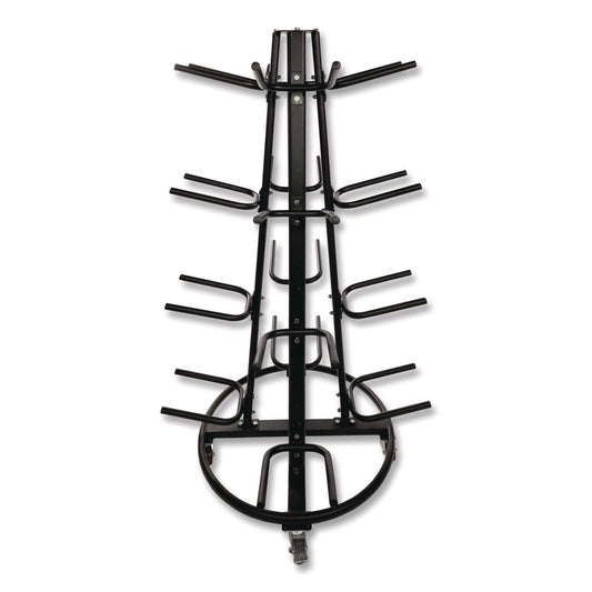 Champion Sports Round Medicine Ball Tree, 31" x 31" x 66.5", Black