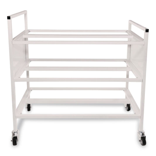 Double Wide Cart, Fits Approximately 24 Balls, Metal, 20" x 42" x 44", White