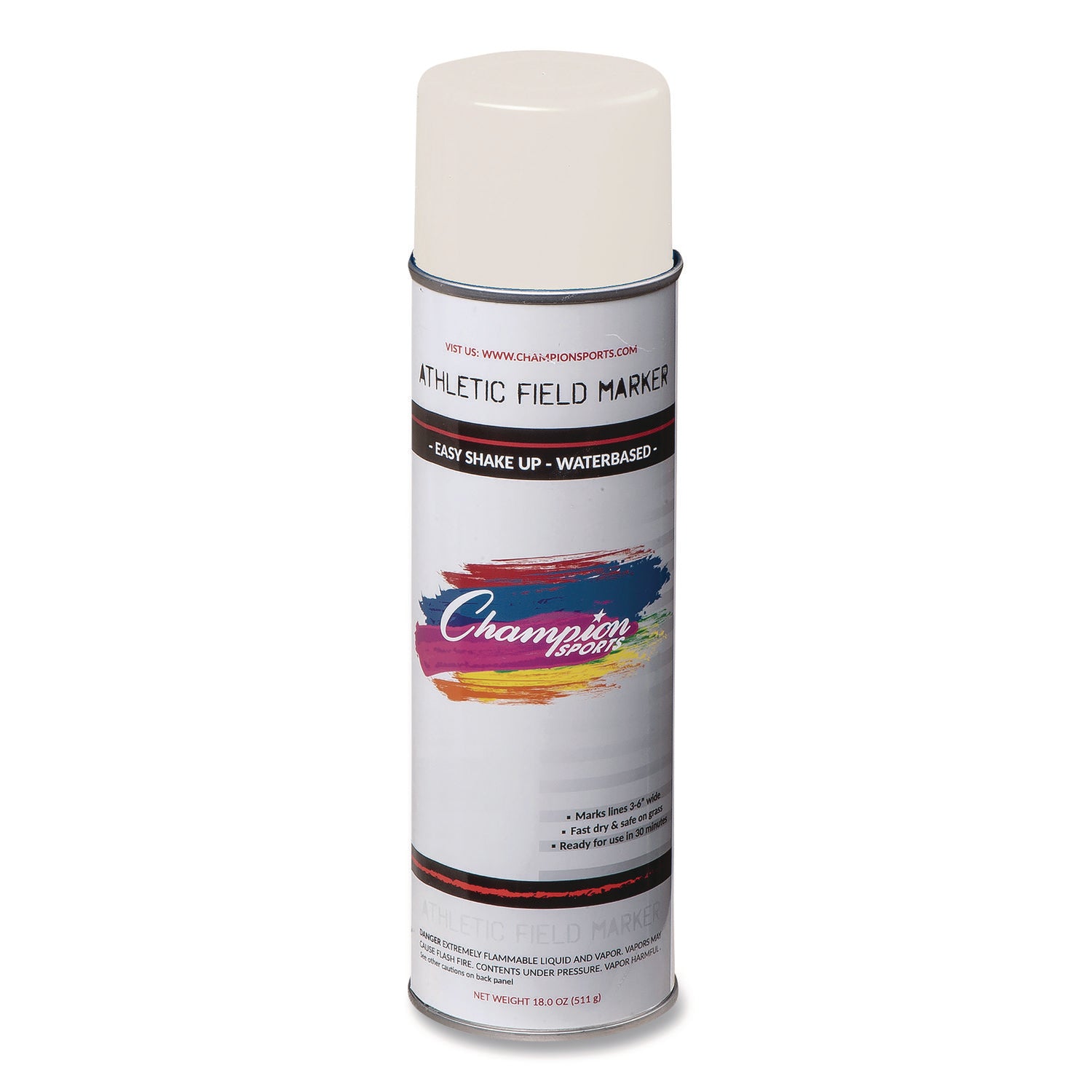 Field Marking Paint, 18 oz Aerosol Spray, White