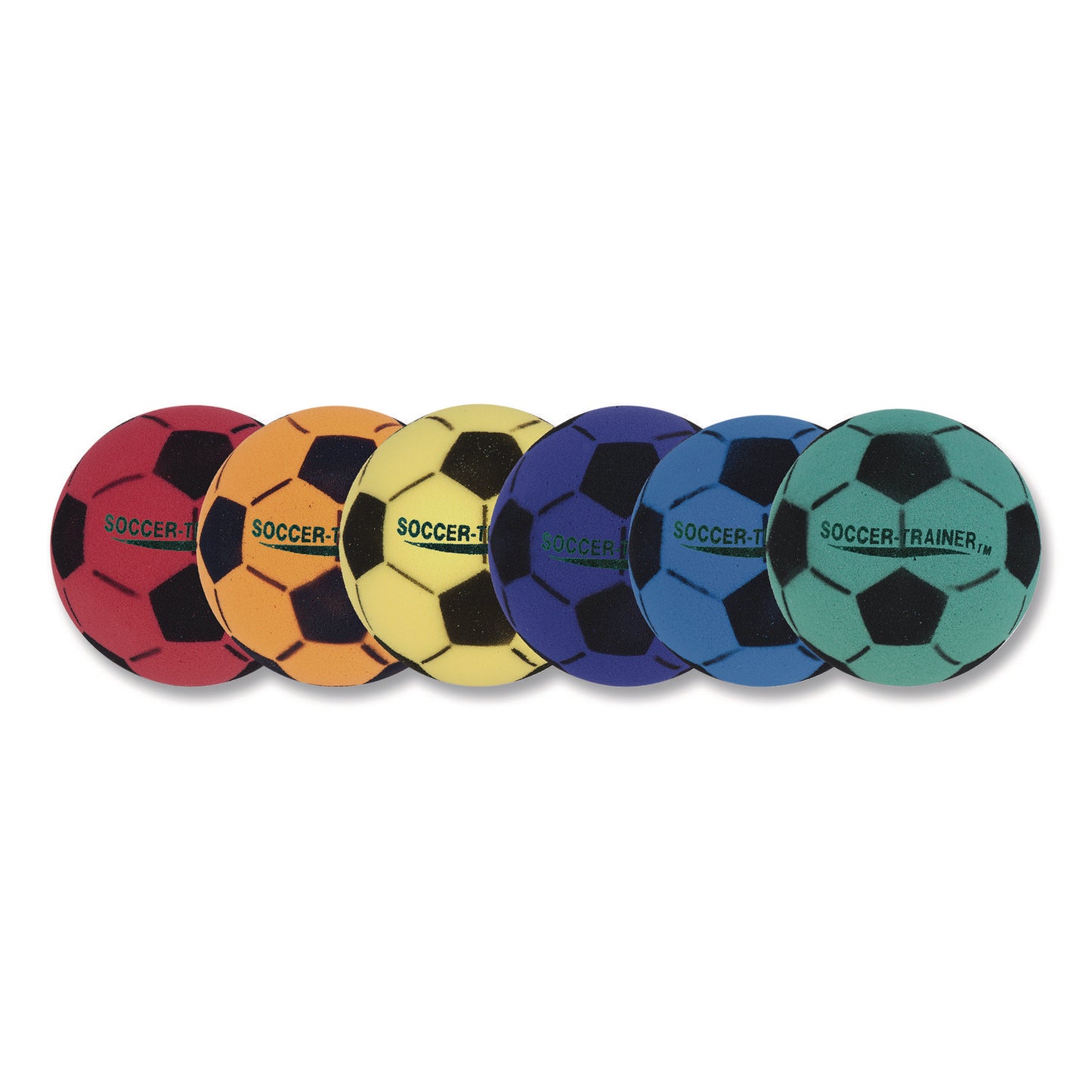 Ultra Foam Soccer Ball Set, 8" Diameter, Assorted Colors, 6/Set