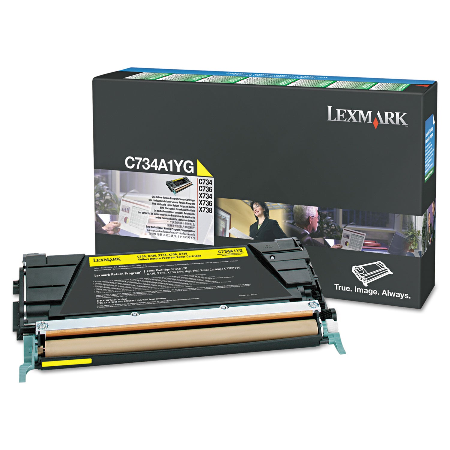 C748h1yg Return Program High-Yield Toner, 10,000 Page-Yield, Yellow