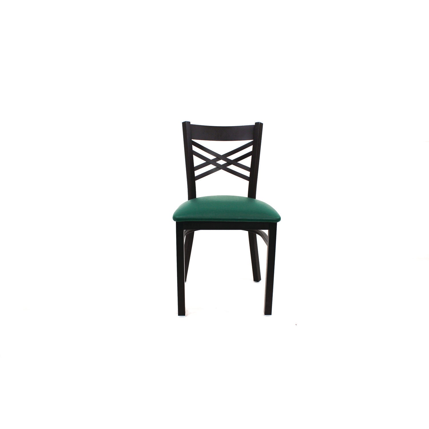 X Series Chair, Supports Up to 300 lb, 18" Seat Height, Green Seat, Black Back, Black Base