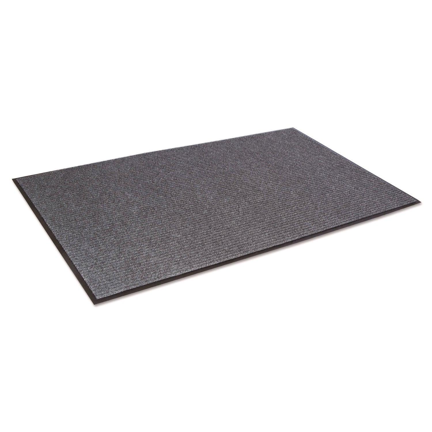 Needle-Rib Wiper/Scraper Mat, Rectangular, Gray Ribbed Surface, 36" x 10 ft