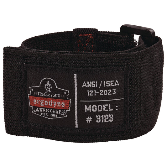 Squids 3123 Tool Wristband with D-Ring Anchor, 5 lb Max Working Capacity, 18" Long, Black