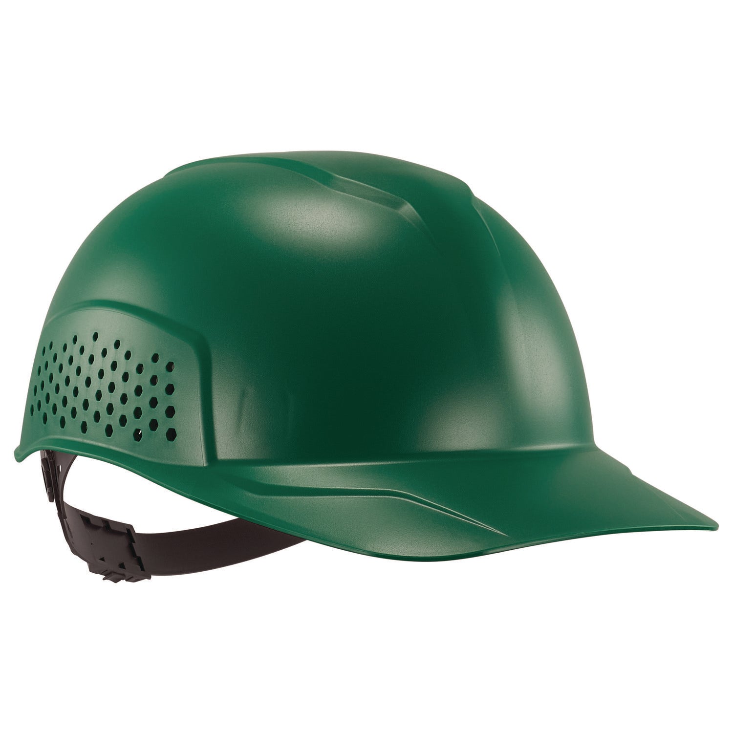 Skullerz 8951 Vented Hard Shell Bump Cap, Short Front Brim, One Size Fits Most (6.13 to 8), Green