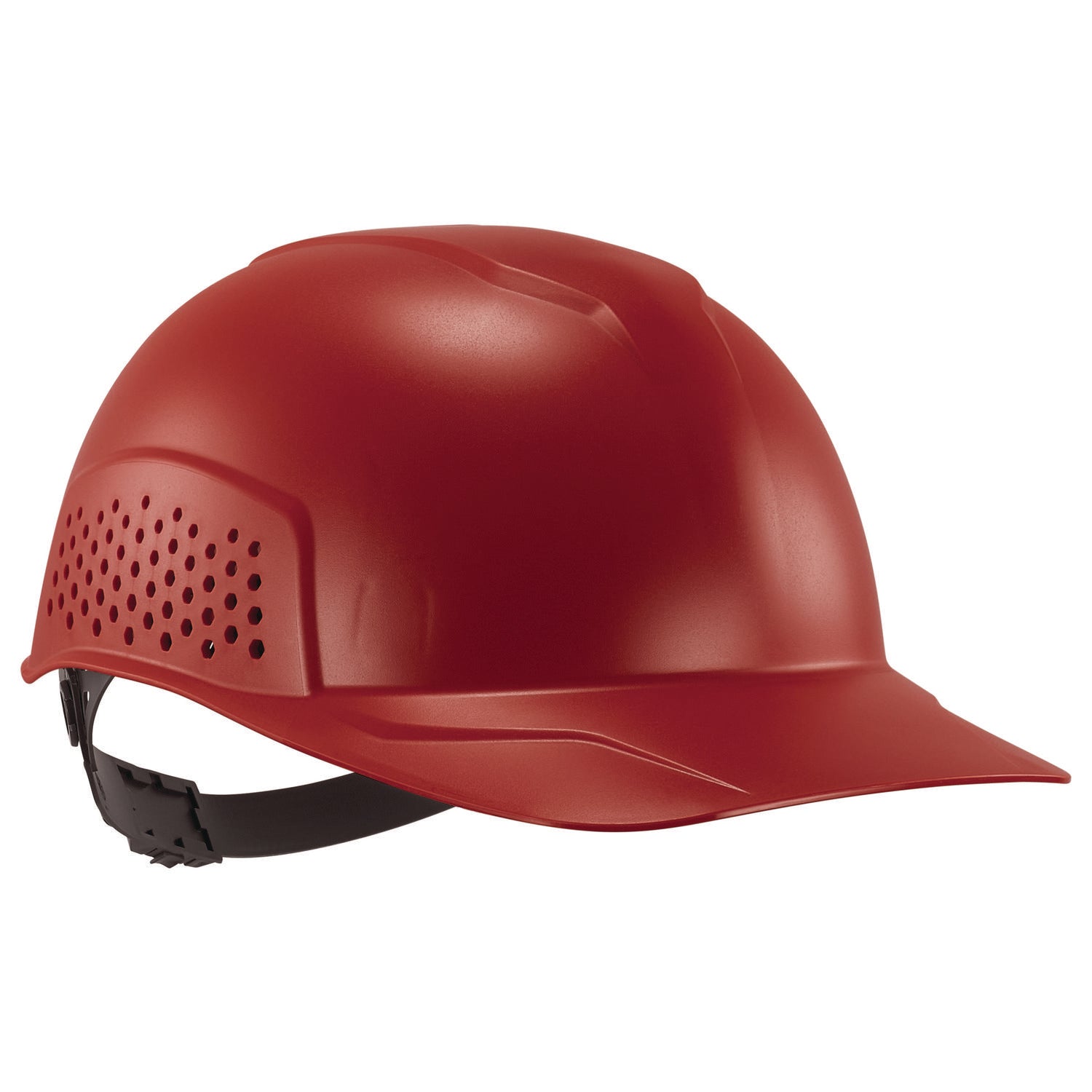 Skullerz 8951 Vented Hard Shell Bump Cap, Short Front Brim, One Size Fits Most (6.13 to 8), Red