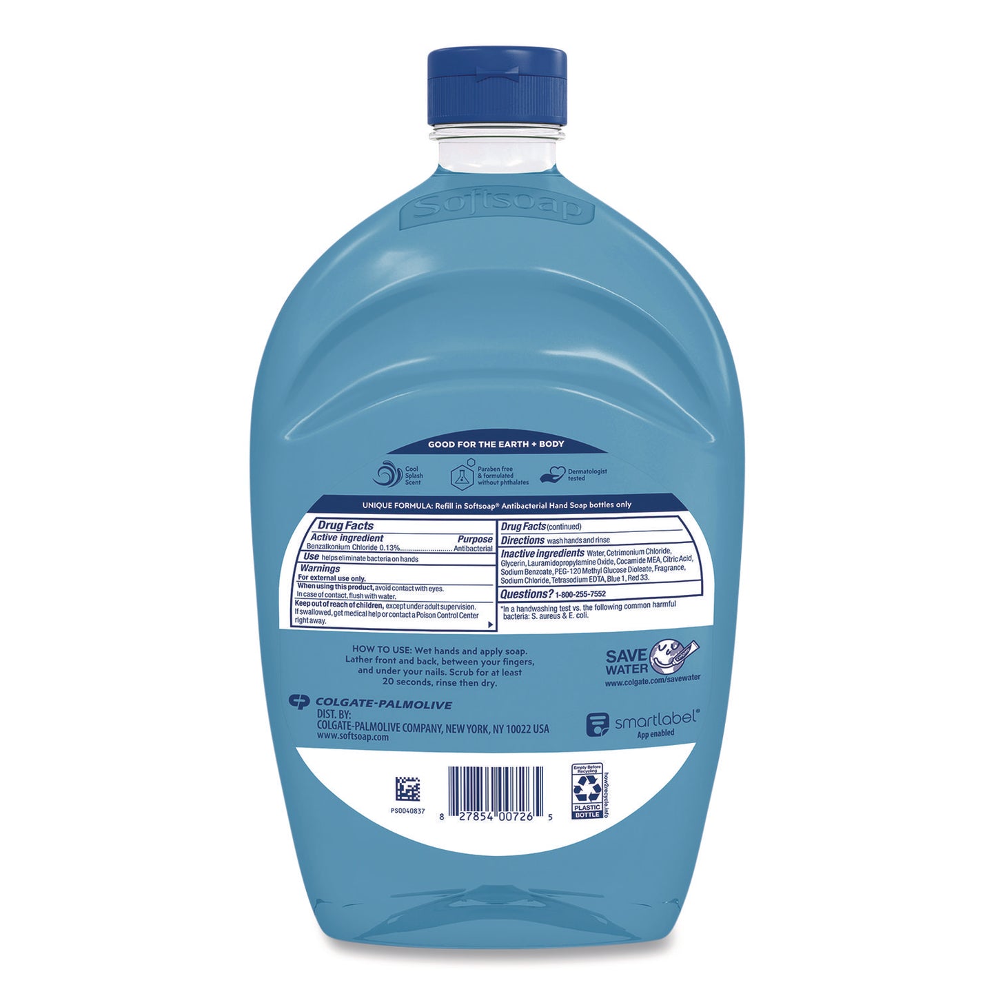 Antibacterial Liquid Hand Soap Refill, Cool Splash, 50 oz Bottle
